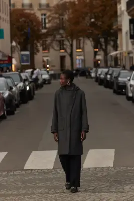 Manteau Jarry gris anthracite — photo 3
