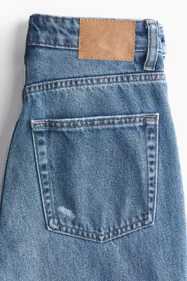 Straight High Waist Ankle Jeans - Bleu denim — photo 5