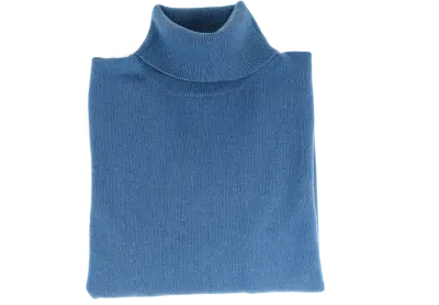 Col roulé femme en pashmina - bleu denim
