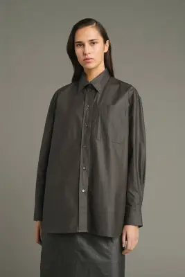CHEMISE CARLOTTA MARRON FONCÉ — photo 3