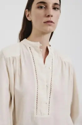 Nouveau ! POMANDÈRE Blouse 9508P Soft Ecru — photo 4