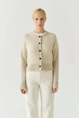CARDIGAN VIRGINIA ÉCRU CHINÉ — photo 1