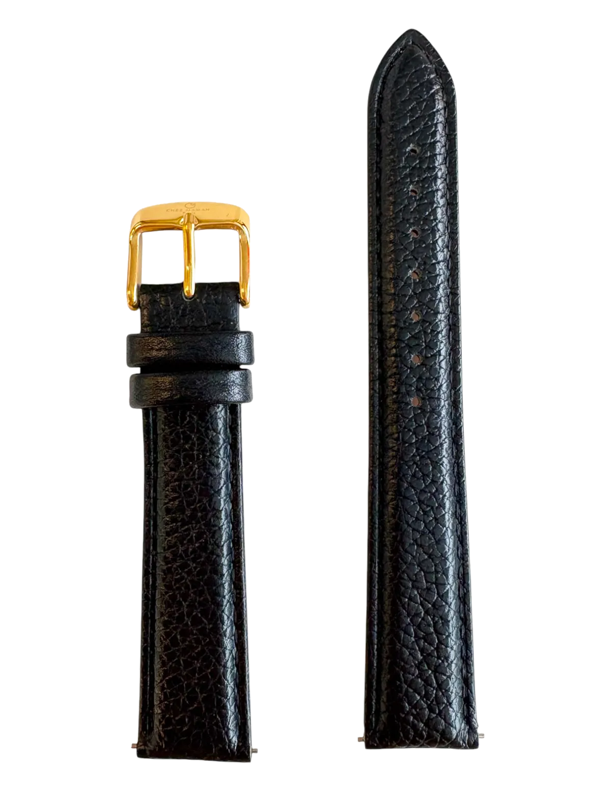 Bracelet 18 mm Noir relief Gold
