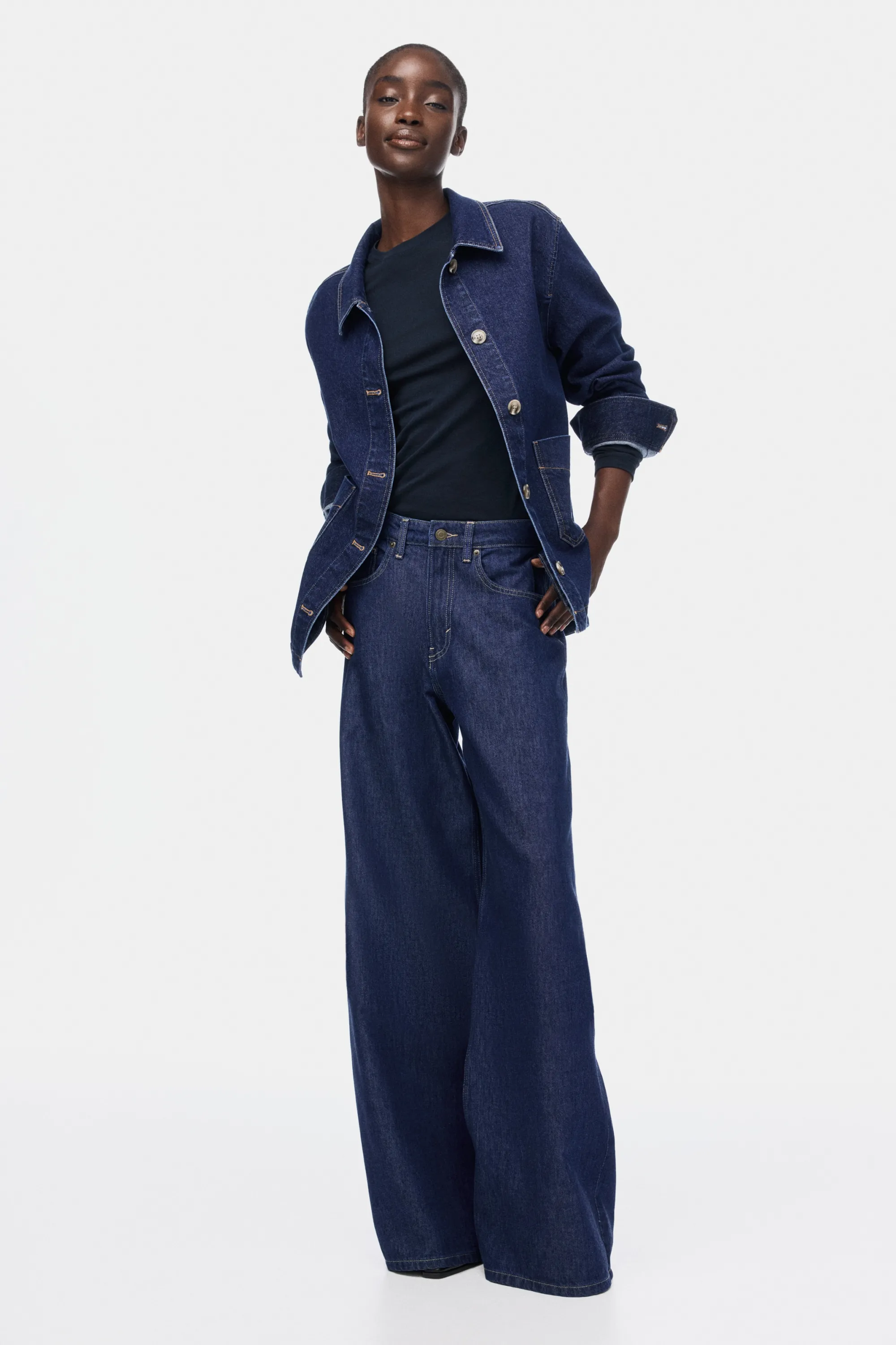 Veste-chemise - Bleu denim foncé