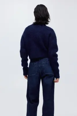 Wide High Jeans - Bleu denim foncé — photo 2