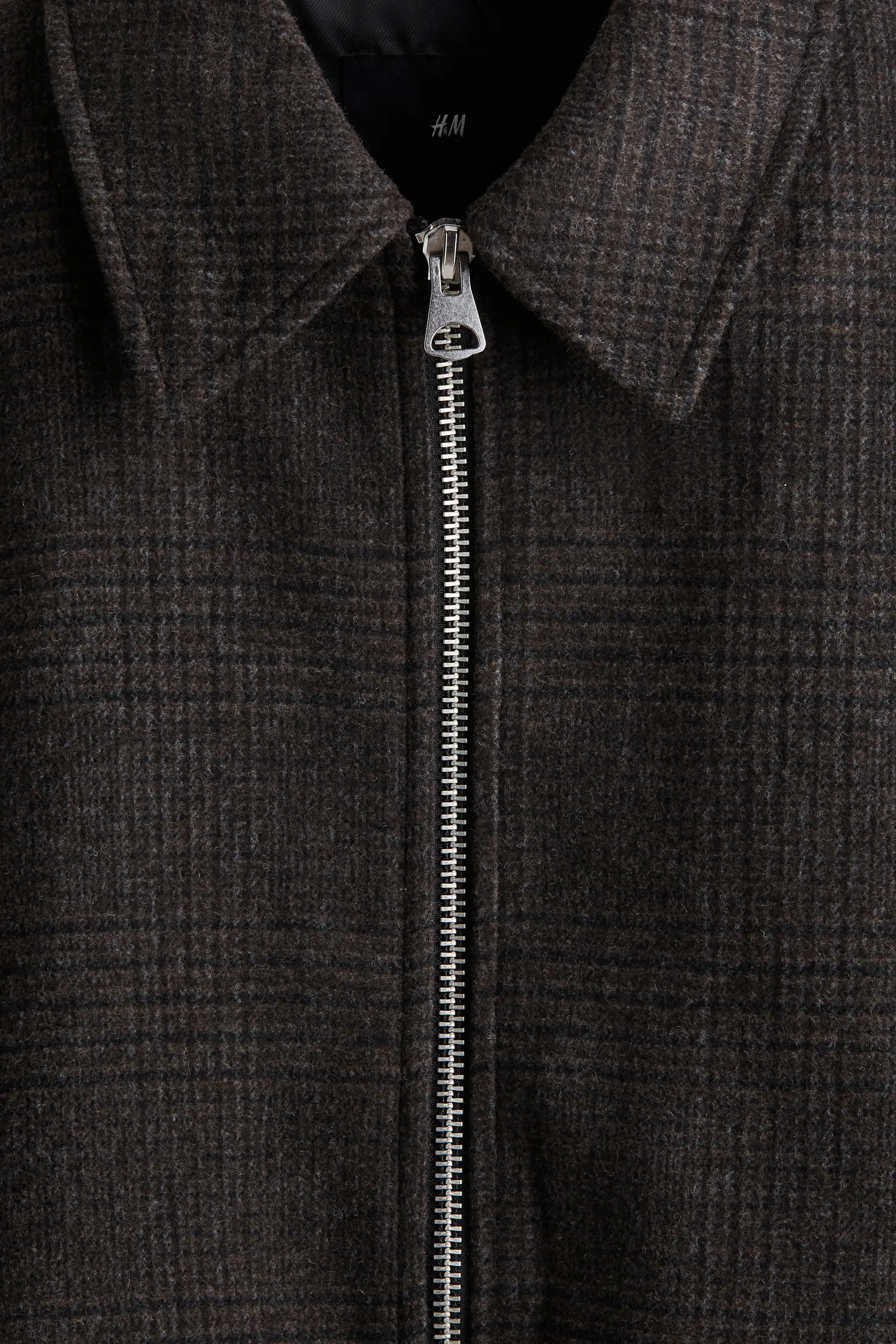 Veste-chemise feutrée Regular Fit - Marron foncé