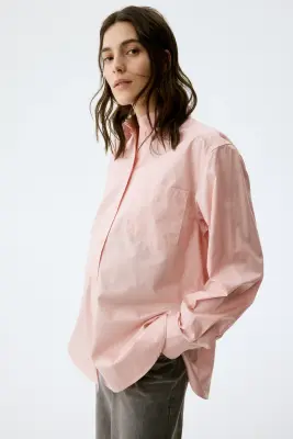 MAMA Chemise en popeline de coton - Rose ancien — photo 3