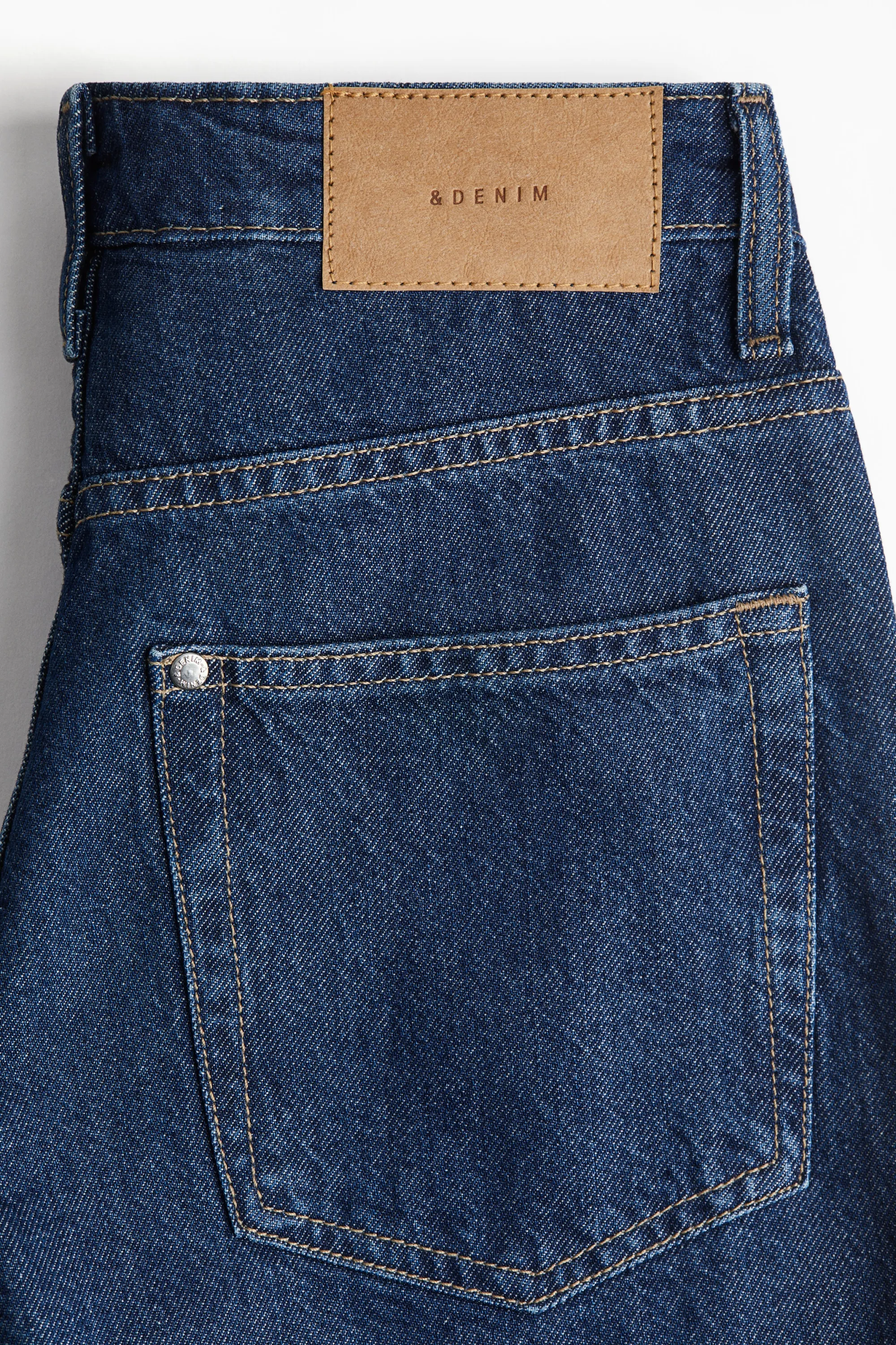 Straight High Jeans - Bleu denim