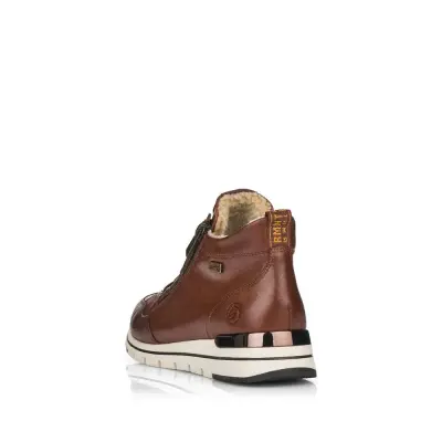 Baskets Montantes Remonte R6770-23 Marron - Cuir Lacets Zip Imperméable Grande Pointure Femme — photo 3