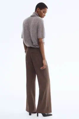 Pantalon bootcut - Beige/motif pied-de-poule — photo 3