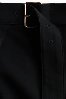 Pantalon droit avec ceinture - Noir — photo 4