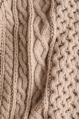 Pull en maille torsadée - Taupe — photo 4