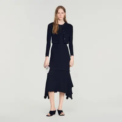 Cardigan pointelle fantaisie