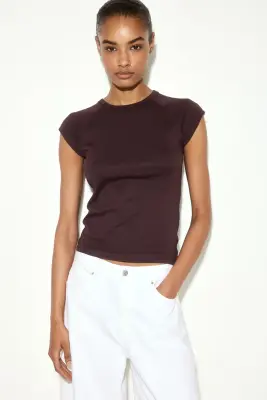 T-shirt à manches raglan - Bordeaux — photo 1