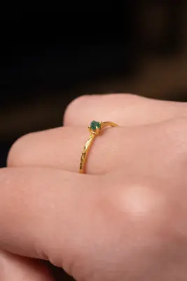 Bague Chiara, cristal vert — photo 2