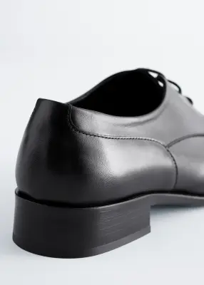 Chaussures derbies en cuir - Noir — photo 5