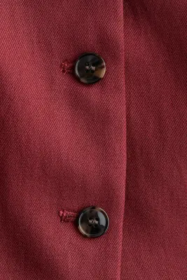 Gilet sans manches avec basque - Rouge foncé — photo 3