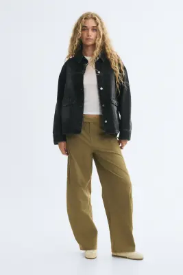 Surchemise oversize en denim - Noir denim — photo 2