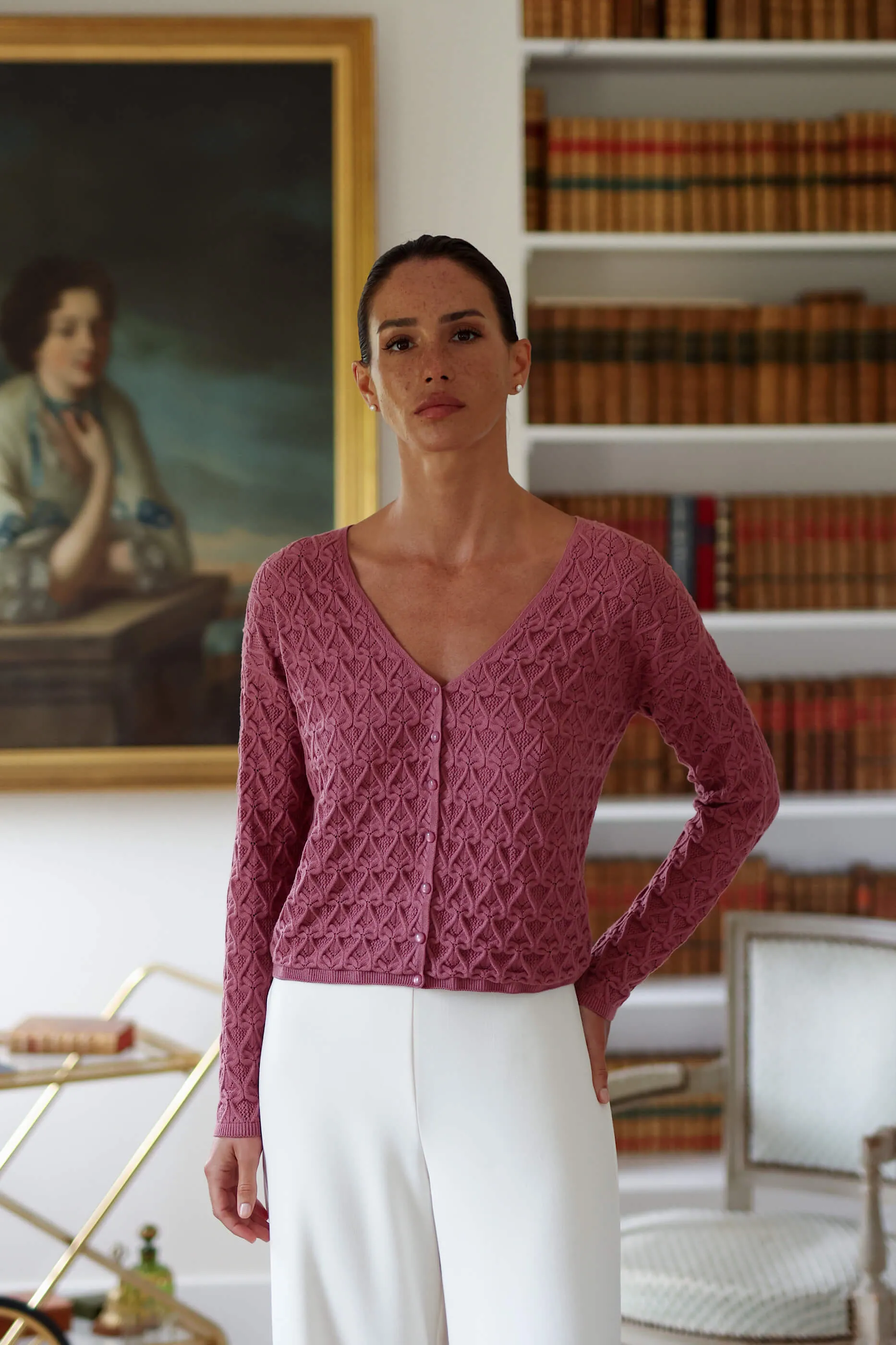 Ninon Knit Sweater - Pink wood