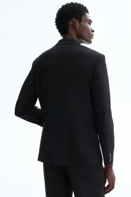 Veste Regular Fit à fermeture droite - Noir — photo 4
