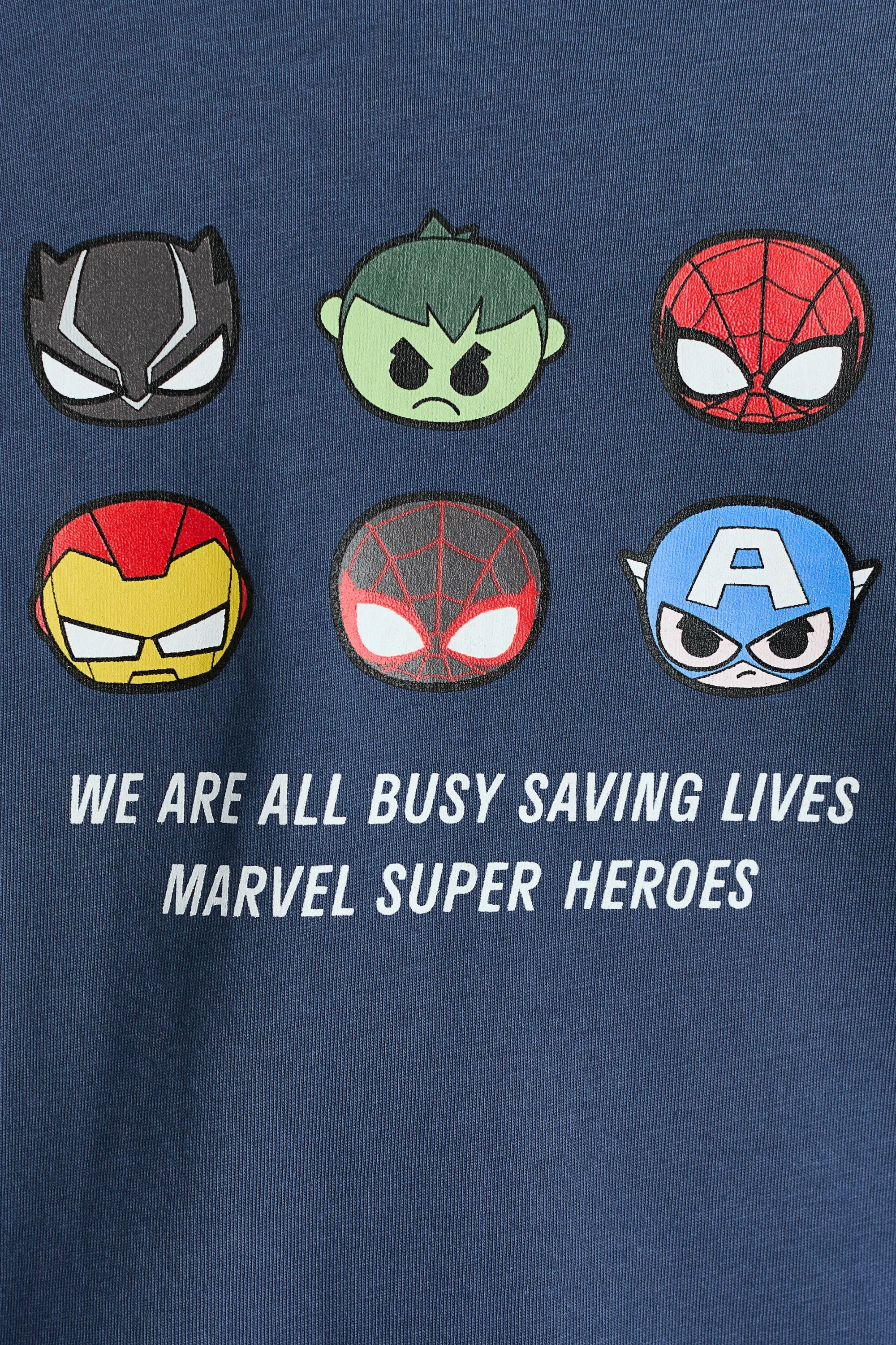 T-shirt imprimé avec manches longues - Bleu ancien/Marvel Comics