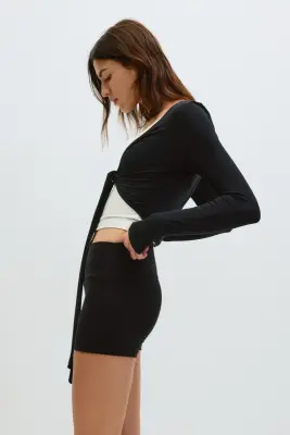 Short de sport moulant SoftMove™ - Noir — photo 4