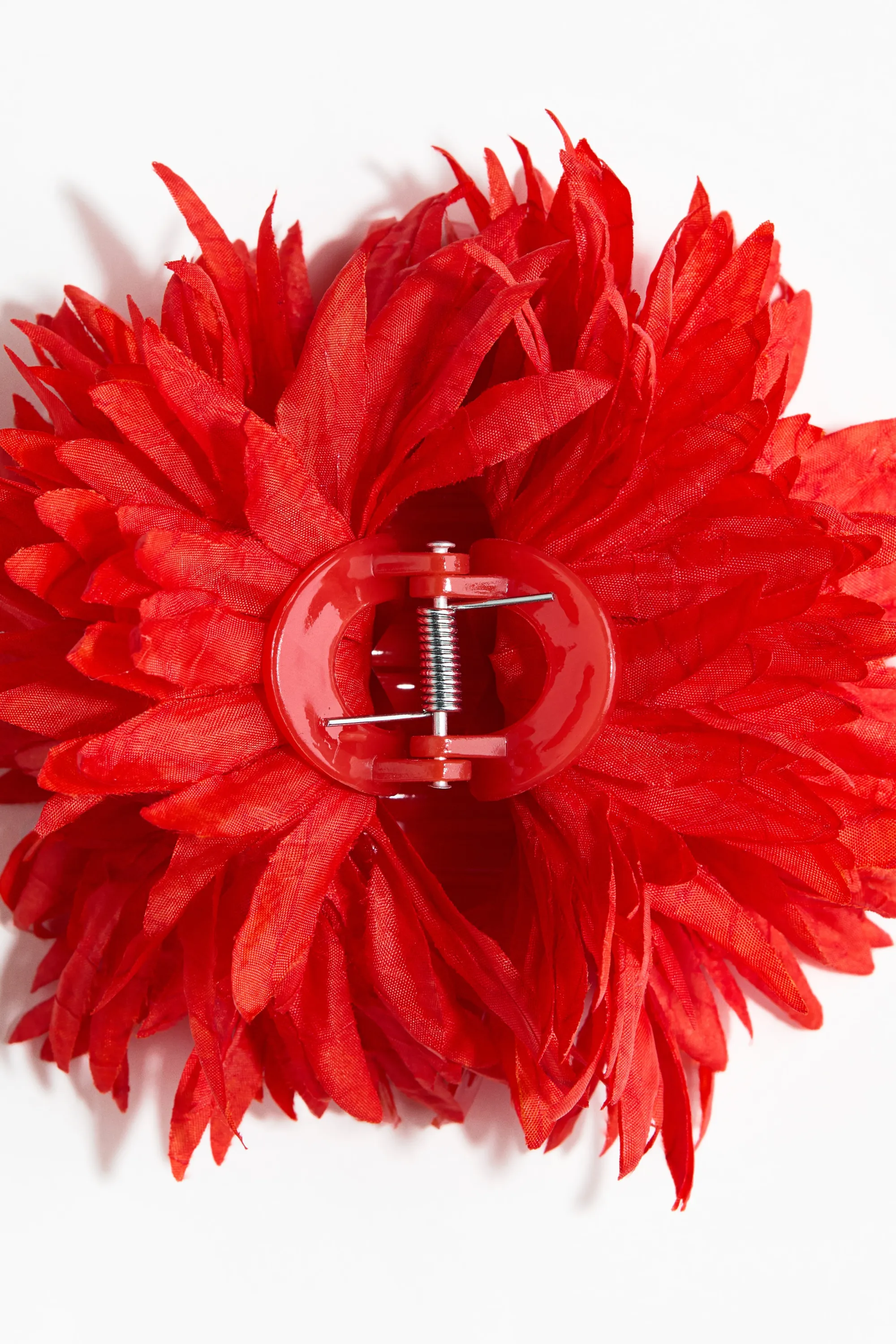 Pince à cheveux façon fleur - Rouge vif