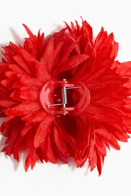 Pince à cheveux façon fleur - Rouge vif — photo 1