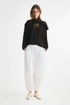 Pull épaules nues - Marron foncé — photo 2