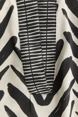 Robe tunique avec ceinture à nouer - Crème/imprimé zèbre — photo 4