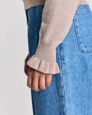 Pull Lila beige et rouille — photo 4