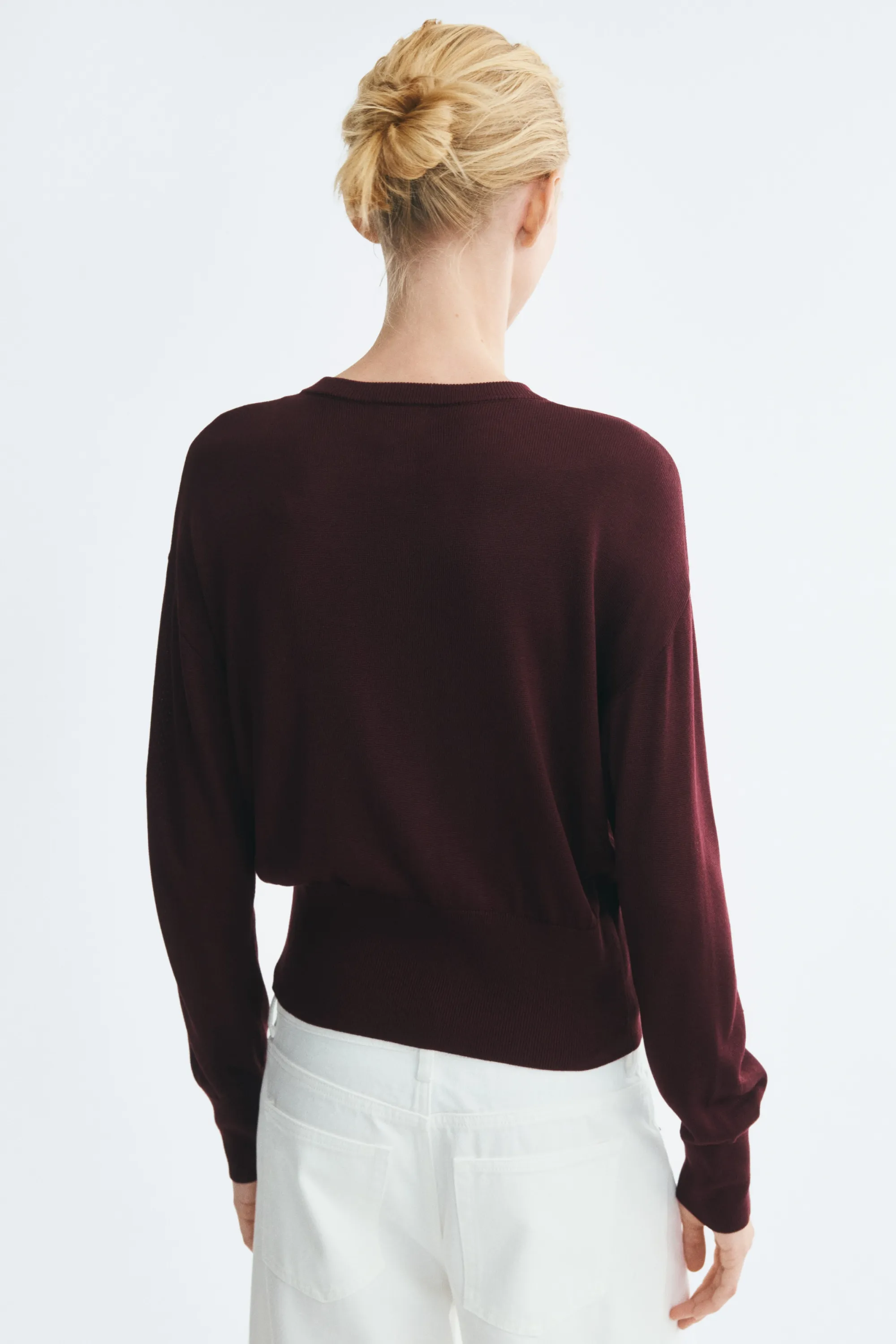 Gilet en viscose mélangée - Bordeaux