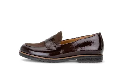 Mocassins Gabor 4005.01.009 Marron - Cuir Vernis Élastique Grande Pointure Femme — photo 2