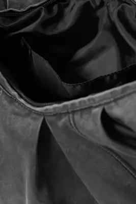 Sac bandoulière froncé - Noir délavé — photo 5