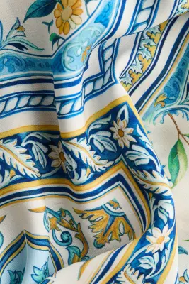 Robe tunique en viscose - Crème/motif — photo 2