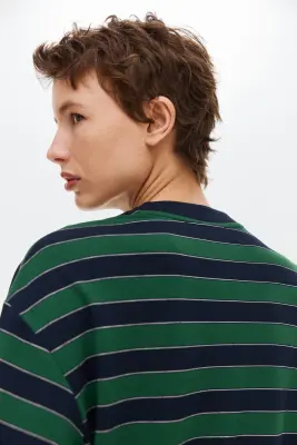 Top avec poche - Bleu marine/rayé — photo 2