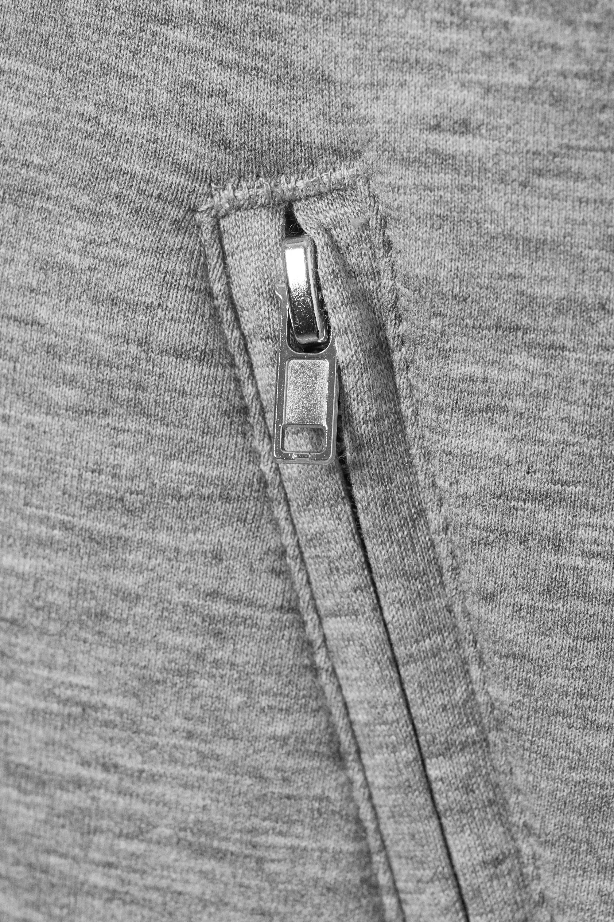 VESTE ZIPPÉE SCUBA OVERSIZE - Gris chiné
