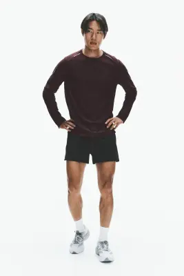 T-shirt de running à manches longues CoolMove™ - Prune chocolat — photo 1