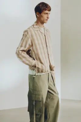 Pantalon cargo Loose Fit - Vert kaki — photo 2