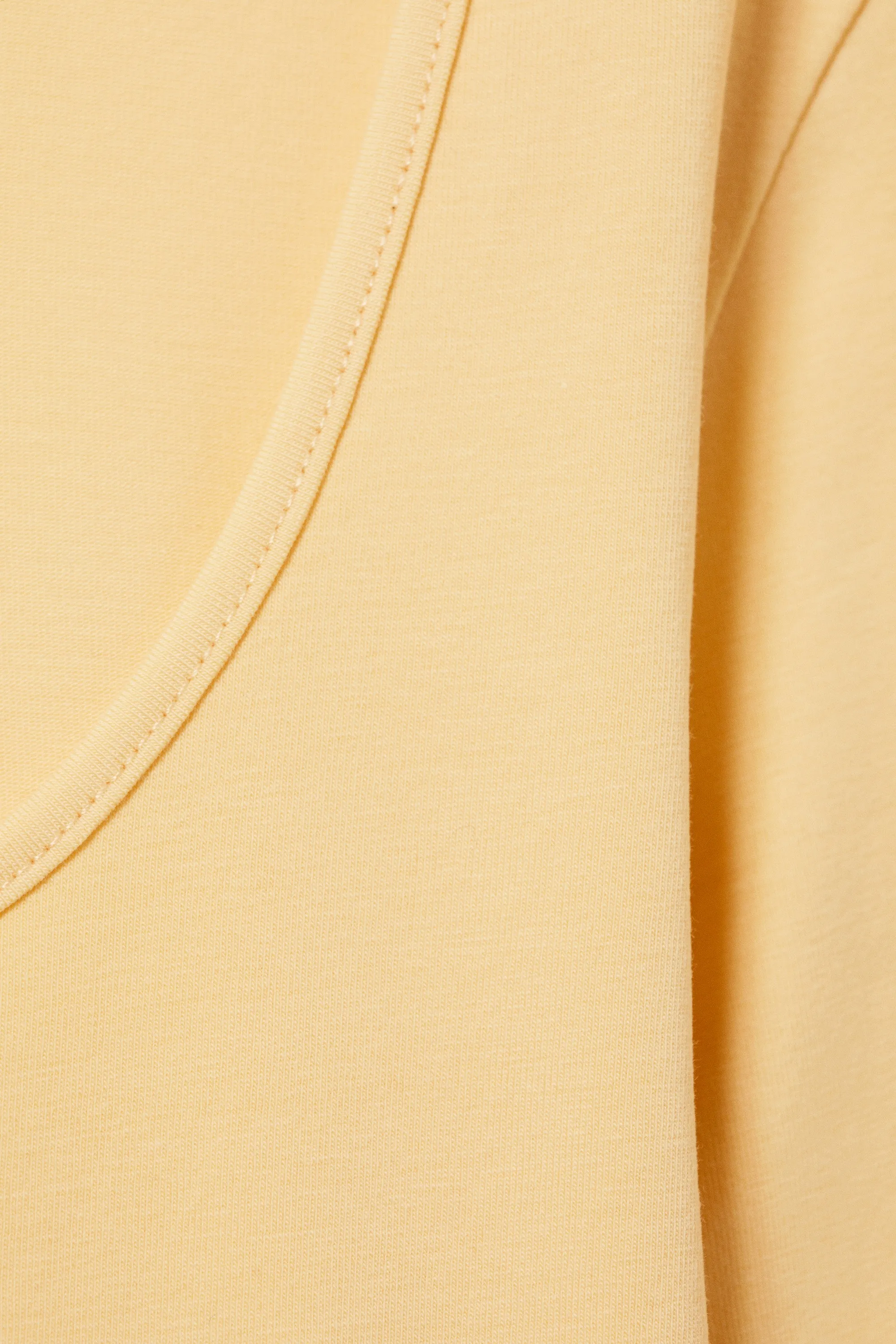 Top Slim Fit à manches longues - Jaune clair
