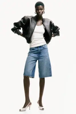 Short Bermuda en denim - Bleu denim clair — photo 1