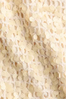 Top filet à sequins - Crème — photo 4