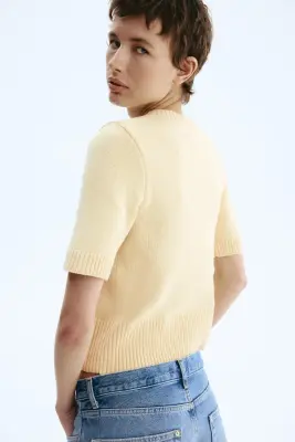 Gilet à manches courtes - Jaune clair — photo 2