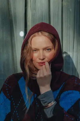 Cagoule en maille côtelée — photo 2
