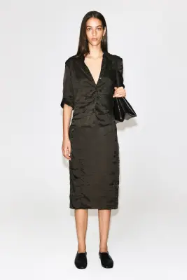 CHEMISE TEXTURÉE - BRUN — photo 1
