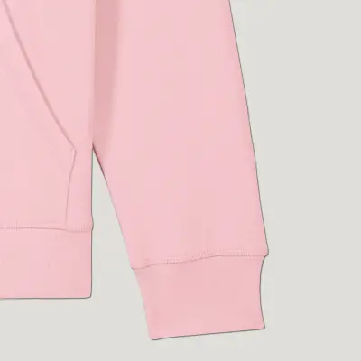 SWEAT SHIRT CAPUCHE COTON BIO BRODÉ - PARIS - ROSE — photo 5