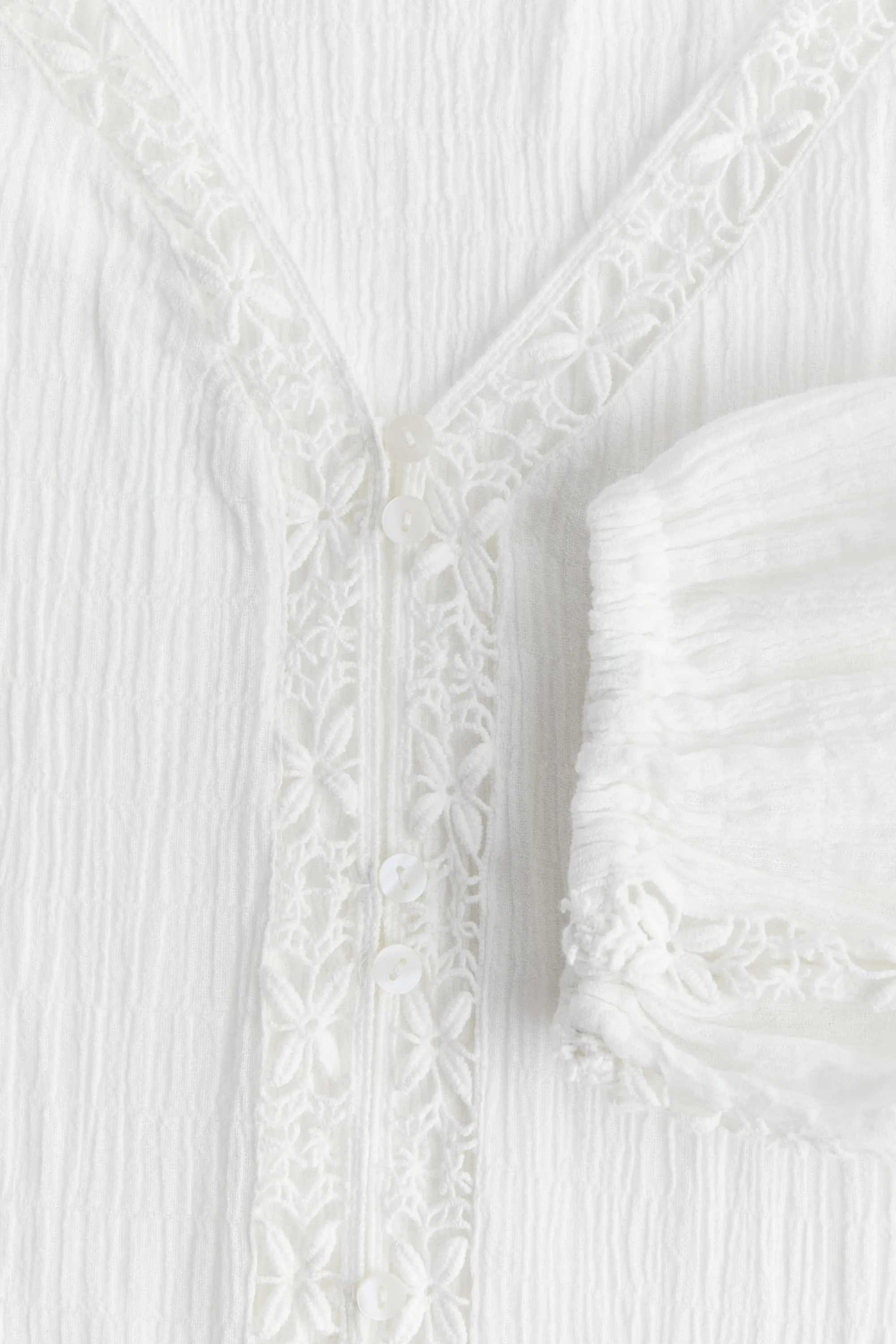 Robe avec dentelle - Blanc