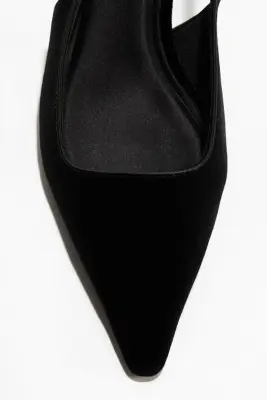 Heeled slingbacks - Noir — photo 3