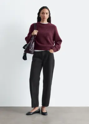 Pull en mohair mélangé - Rouge foncé — photo 2
