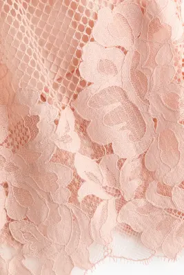 Top festonné en dentelle - Rose ancien — photo 3